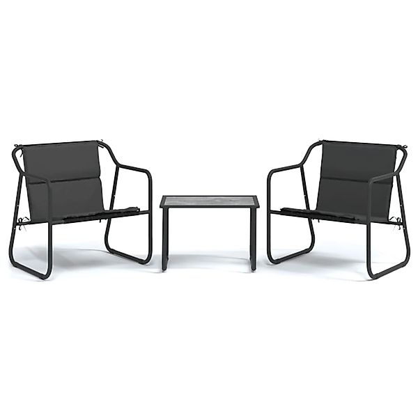 vidaXL 3-Tlg Garten-Lounge-Set mit Kissen Anthrazit Stahl 364107 günstig online kaufen