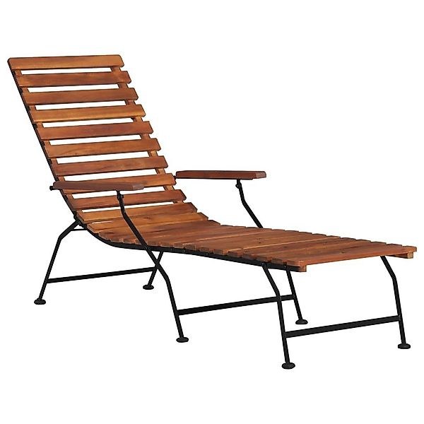 furnicato Gartenliege Outdoor Liegestuhl Akazienholz Massiv, günstig online kaufen