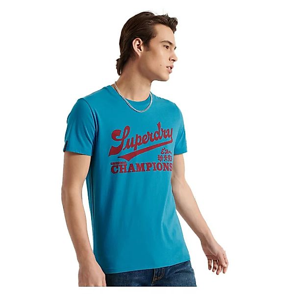 Superdry Collegiate Graphic 185 Kurzarm T-shirt 2XL Azure Teal günstig online kaufen