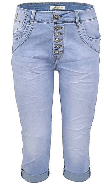 Jewelly Regular-fit-Jeans Capri Jeans im Crash-Look, Boyfriend Hose mit günstig online kaufen