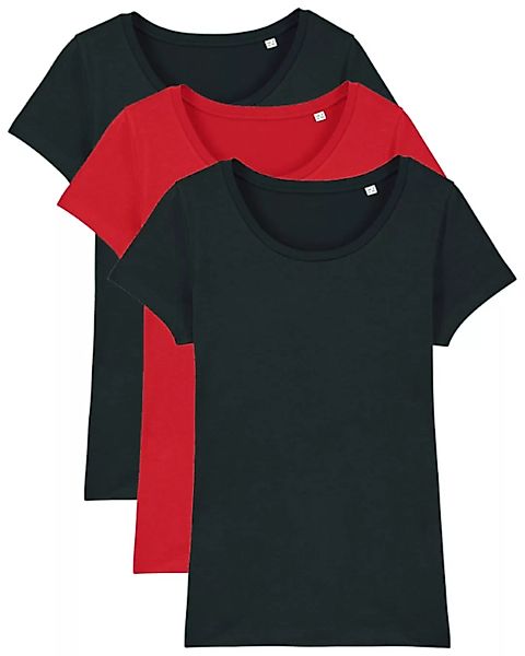 3er Pack Basic Lover T-shirt Damen Different Colors günstig online kaufen