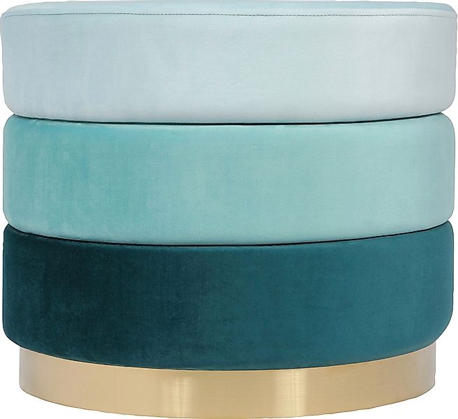Kayoom Sitzhocker "Hocker Elyse, Edler Touch durch goldenen Sockel" 1 Stk. günstig online kaufen