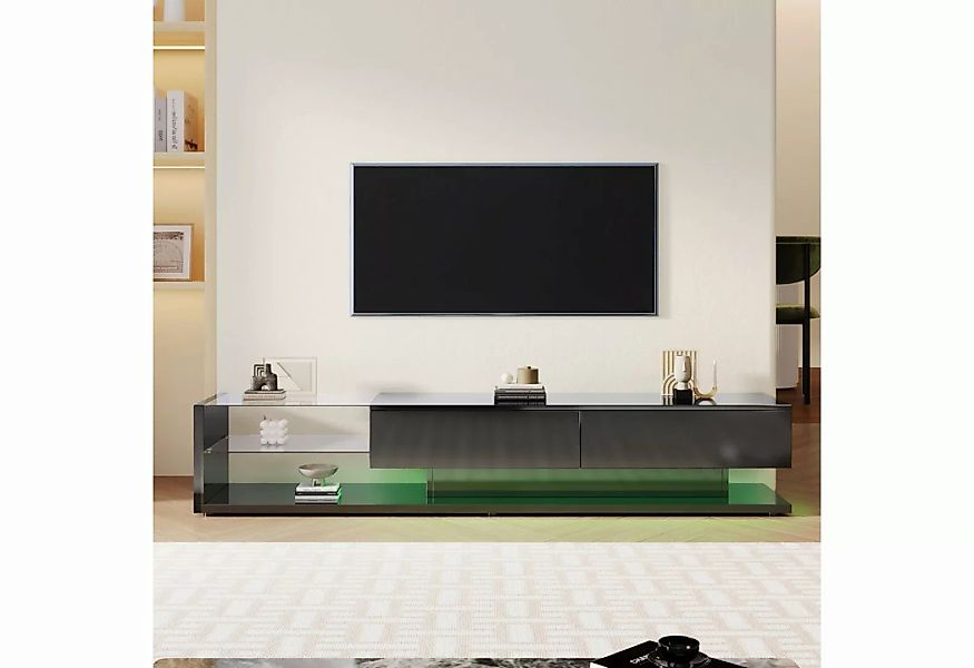 autolock TV-Schrank Lowboard Hochglanz-TV-Schranktisch TV-Tisch mit LED-Bel günstig online kaufen