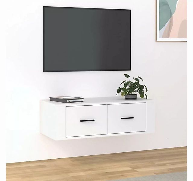 vidaXL TV-Schrank TV-Wandschrank Weiß 80x36x25 cm Holzwerkstoff (1-St) günstig online kaufen