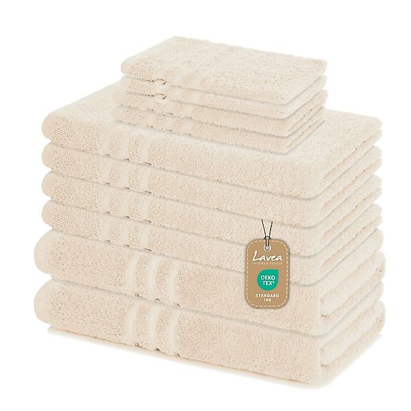 Lavea Handtuch Set Frottierserie Elena, 2 günstig online kaufen