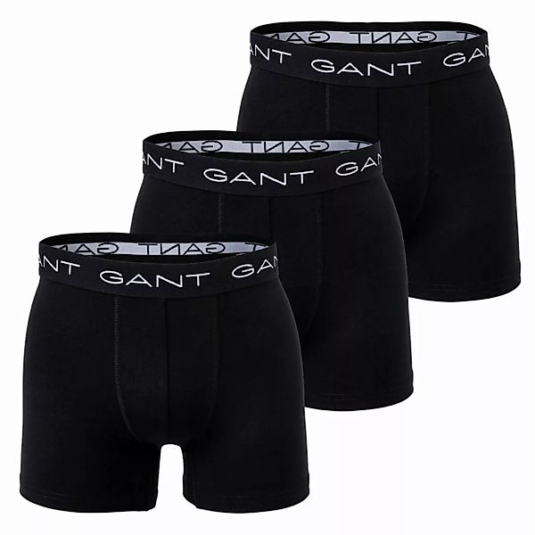 GANT Herren Boxer Shorts, 3er Pack - Boxer Briefs, Cotton Stretch Schwarz M günstig online kaufen
