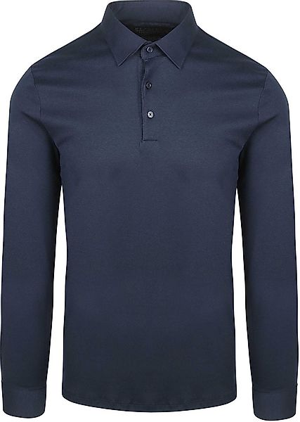 Desoto Longsleeve Poloshirt Essential Navy - Größe M günstig online kaufen
