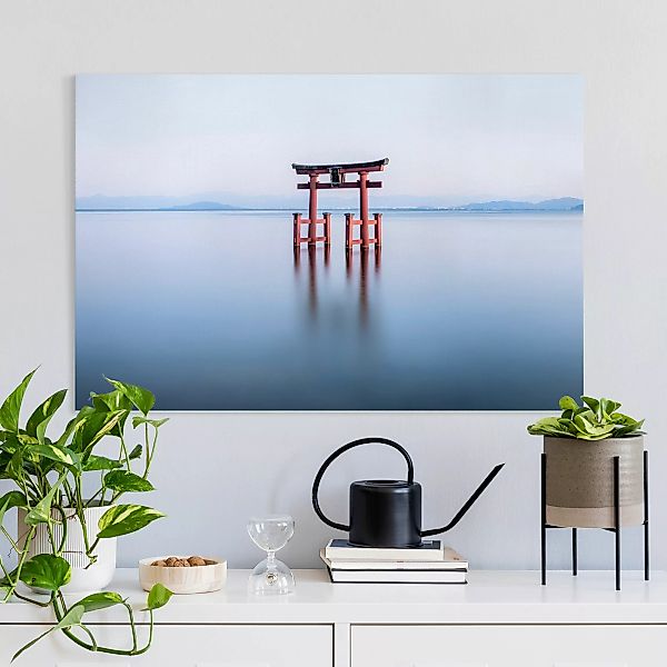 Leinwandbild Torii im Wasser günstig online kaufen