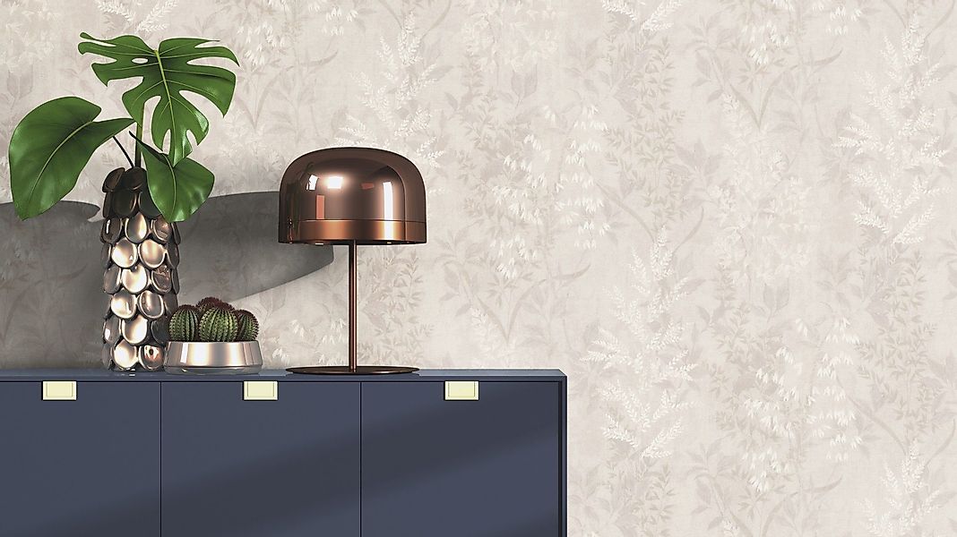 Rasch Papiertapete mit Blattranken, strukturiert, botanisch, günstig online kaufen