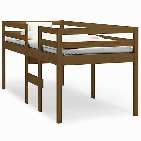 furnicato Bett Hochbett Honigbraun 90x200 cm Massivholz Kiefer (1-tlg) günstig online kaufen