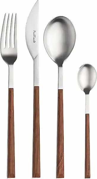 PINTINOX Besteck-Set »Sushi« Satiniert mit Kunststoffgriff in Holz-Optik günstig online kaufen