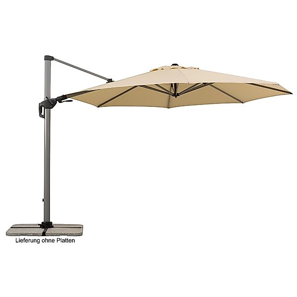 Schneider Ampelschirm Bermuda Ø 350 cm Rot mit Kurbelmechanik günstig online kaufen