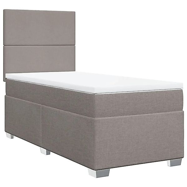vidaXL Boxspringbett mit Matratze Taupe 80x200 cm Stoff 3290312 günstig online kaufen