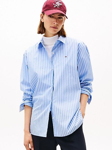 Tommy Hilfiger Hemdbluse ESS POPLIN EASY FIT SHIRT mit abgerundetem Saum günstig online kaufen