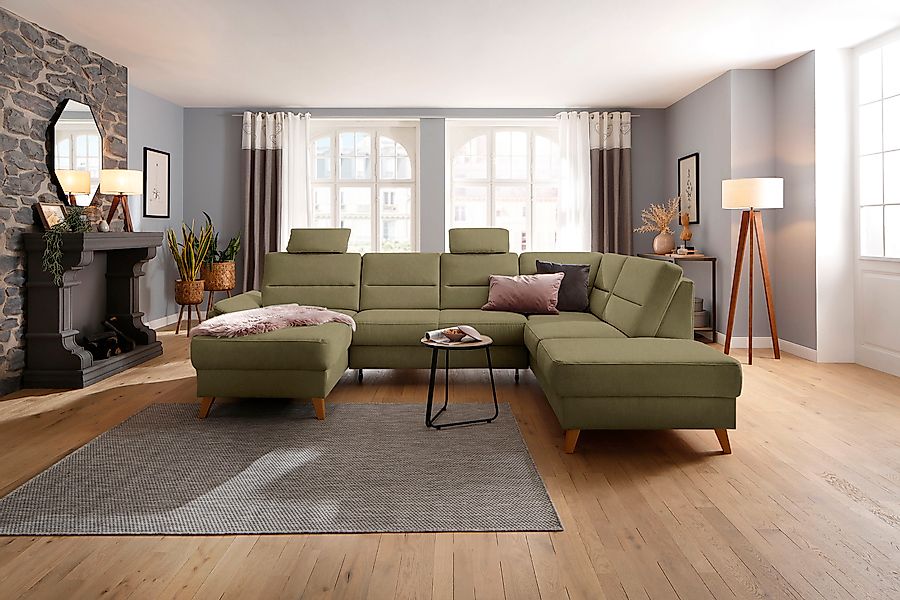 Home affaire "Westerland U-Form" Federkern, wahlweise Bettfunktion, Staurau günstig online kaufen