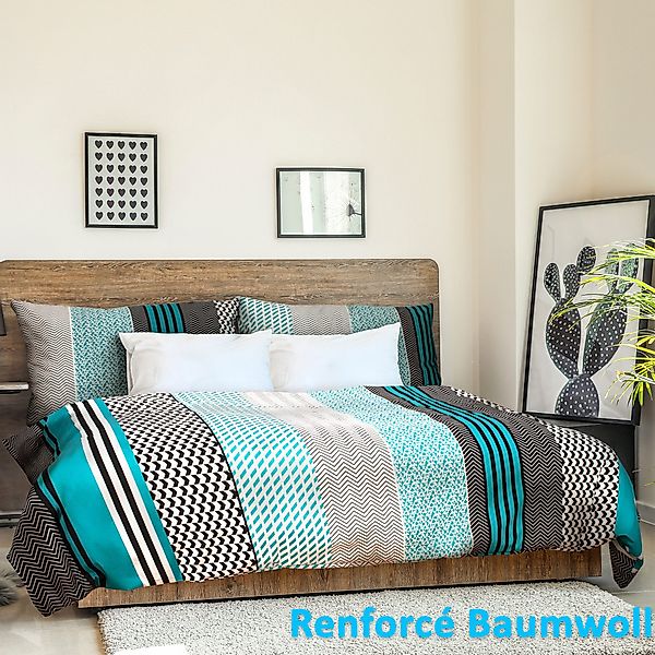 Sentidos Bettwäsche Set 135x200cm 4teilig %100 Baumwolle, Baumwolle, 4 teil günstig online kaufen