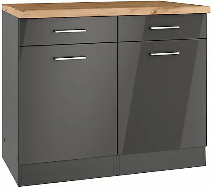 KOCHSTATION Unterschrank »KS-Milan«, HELD Möbel, Unterschrank 100 cm, matte günstig online kaufen