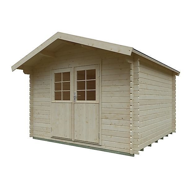 Kiehn-Holz Gartenhaus KH 28-011 Natur Unbehandelt 300 cm x 300 cm günstig online kaufen