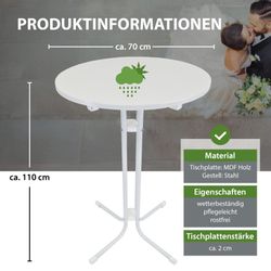 TRUTZHOLM Stehtisch klappbar Ø 70 cm günstig online kaufen
