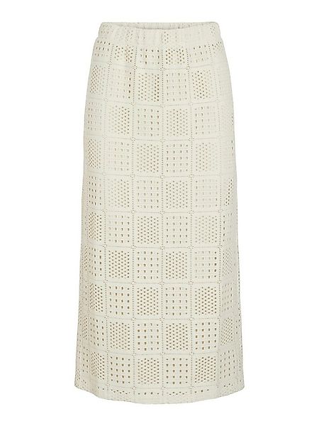 Vila Sommerrock Midi Design Strukturiert mit quadratischen Mustern VINOVIRA günstig online kaufen