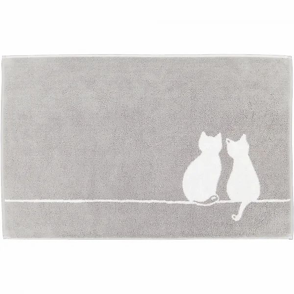 Cawö Badematten CUTE CATS You & Me 6263 - Farbe: platin/weiß - 76 - 50x80 c günstig online kaufen