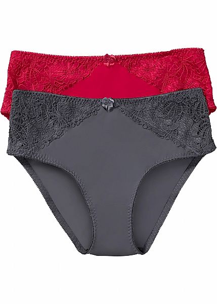 bonprix Maxislip Packung, 2, 2 Stk. Maxislip mit Spitze (2er Pack) günstig online kaufen