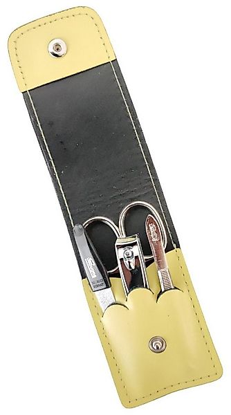 EloModa Maniküre-Etui 4-teiliges Solingen* Maniküre Set mit echt Leder Etui günstig online kaufen
