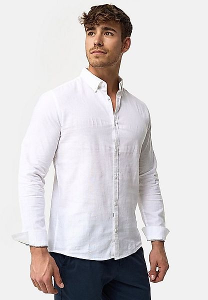 Indicode Langarmhemd Herren Brayden Herrenhemd Langarm mit Button-Down-Krag günstig online kaufen