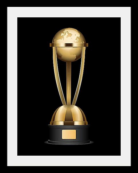 queence Bild »Pokal« Art   World HD Premium Poster-Druck inkl. Holzrahmen günstig online kaufen