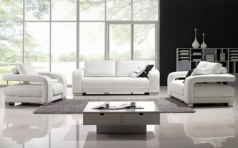 JVmoebel Sofa Sofagarnitur Design Couchen Polster Leder 311 Sitzer Set Lede günstig online kaufen