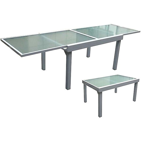 Garden Pleasure Gartentisch Lola Rechteckig ausziehbar Grau 90 cm x 270 cm günstig online kaufen