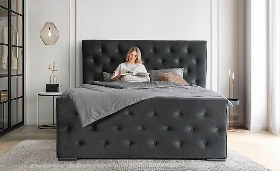 COLLECTION AB Boxspringbett »Florence inkl. Kingsize (28 cm) Matratze (H3) günstig online kaufen