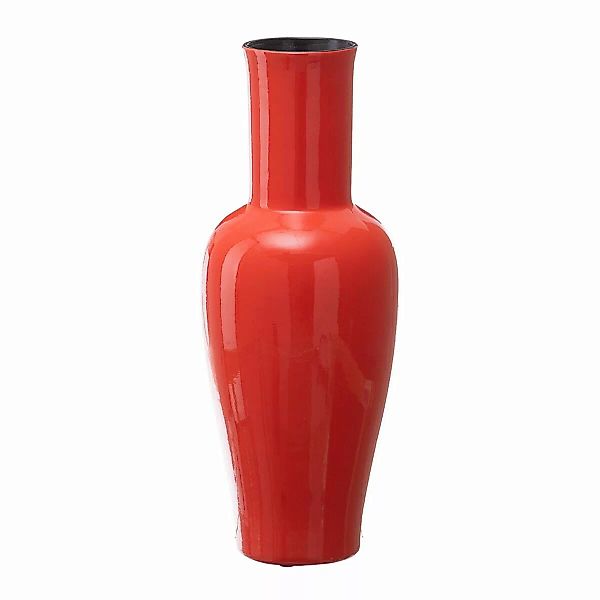 Vase 18 X 18 X 46,5 Cm Aus Keramik Orange günstig online kaufen