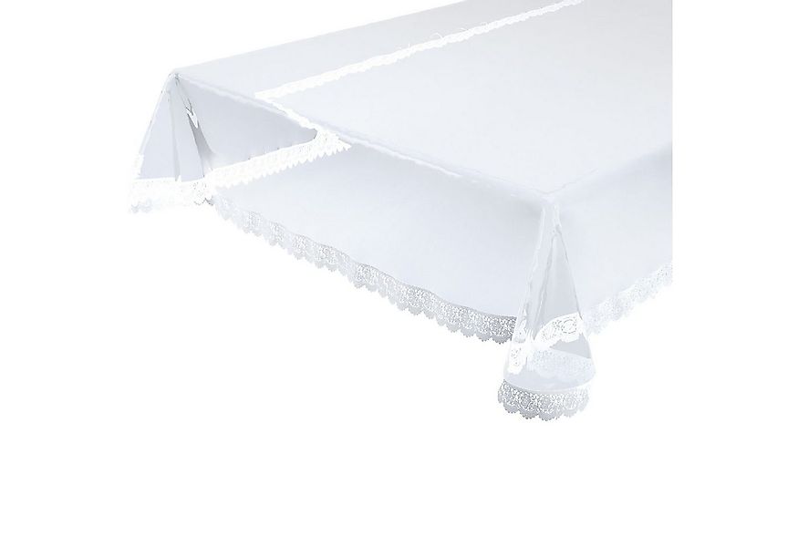 Beautex Tischdecke Glasklar Tischdecke abwischbar rutschfest mit weißer Vin günstig online kaufen