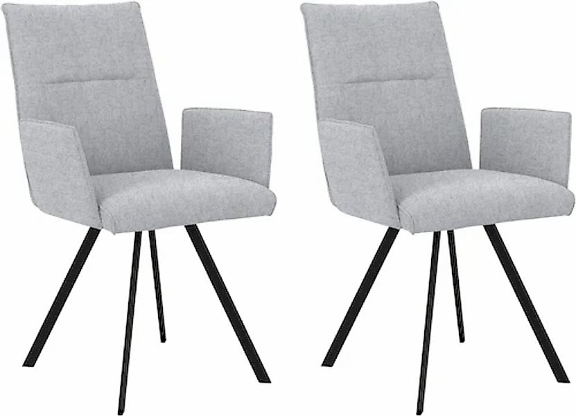 Home affaire Armlehnstuhl »Sava«, (Set), 2 St., Struktur, Metallgestell günstig online kaufen
