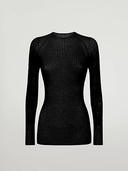 Wolford - Air Wool Top Long Sleeves, Frau, black, Größe: M günstig online kaufen