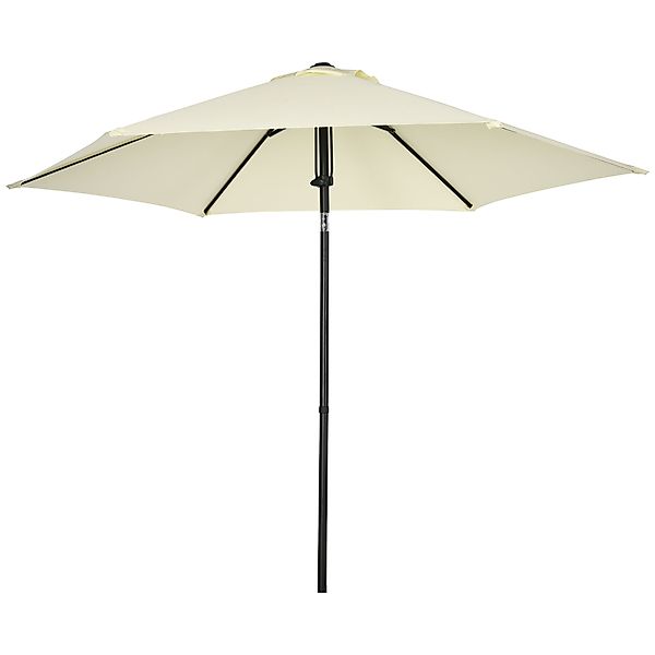 Outsunny Gartenschirm 2,7x2,5 m aus Polyester und Metall mit 6 Streben und günstig online kaufen