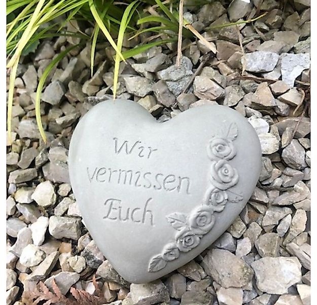 Radami Gartenfigur Grabherz Gedenkstein "Wir vermissen Euch" 10cm günstig online kaufen