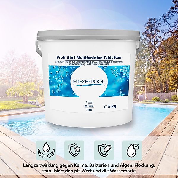 Fresh-Pool Poolpflege Profi 5in1 Multifunktion Tabletten günstig online kaufen