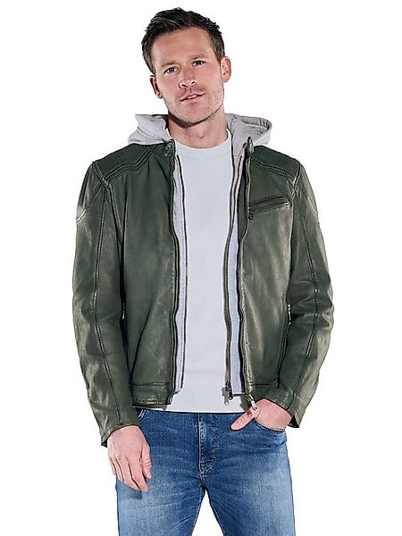 Engbers Lederjacke Herren Lederjacke mit heraustrennbarem Inlet, Gruen günstig online kaufen