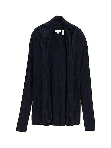 TOM TAILOR Sweatshirt Strickjacke Rippstruktur – sorgt für einen dezenten, günstig online kaufen