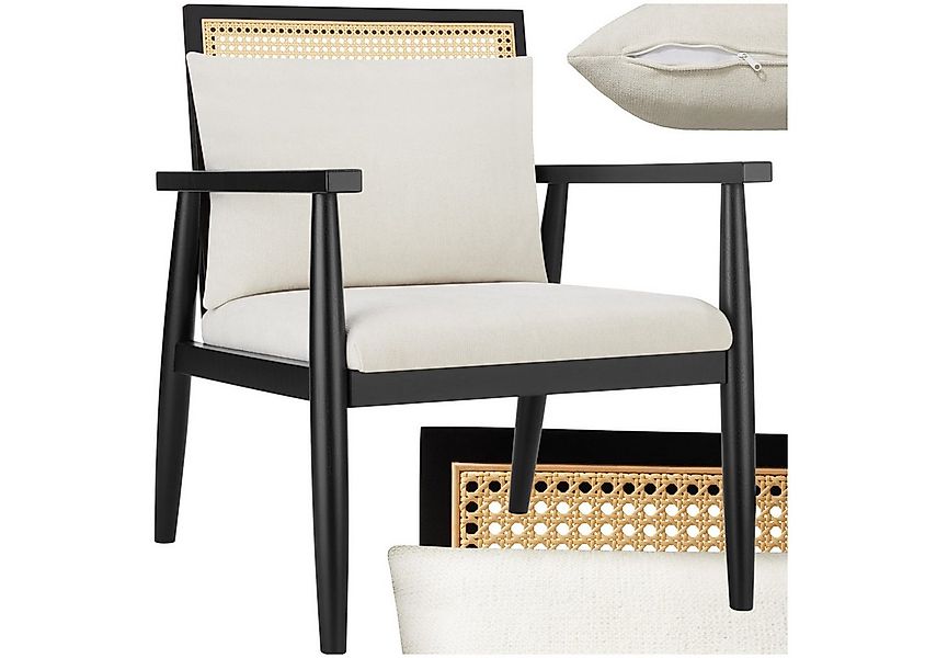 tectake Relaxsessel Loungesessel, dick gepolstert, mit extra Rückenkissen günstig online kaufen