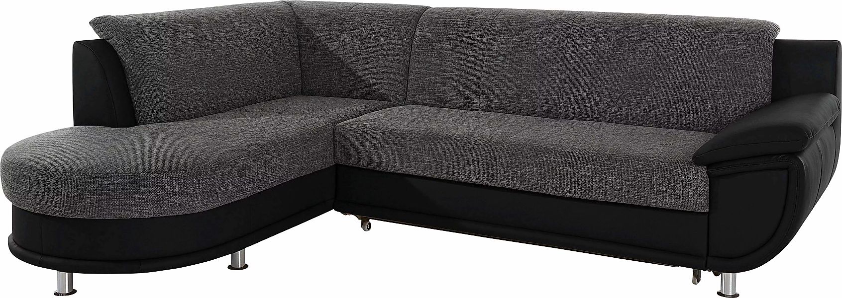 TRENDMANUFAKTUR Ecksofa »Rondo 3, zeitlos und bequem, Materialmix, breite A günstig online kaufen