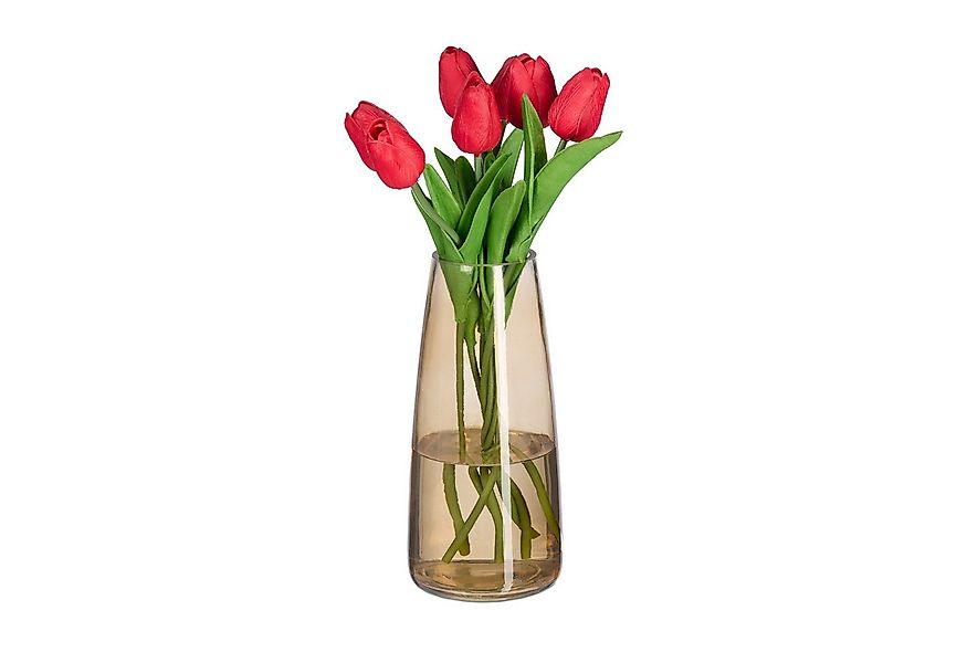relaxdays Dekovase Vase aus Glas (1 St), braun günstig online kaufen