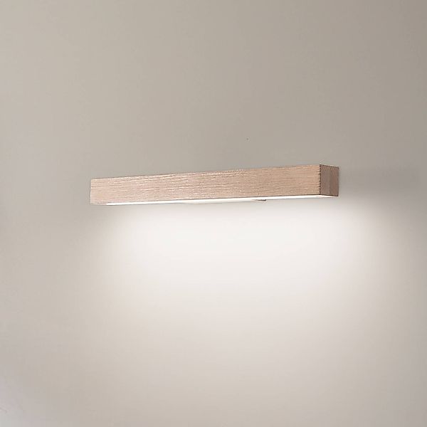 LED-Holzwandleuchte Teo, kiefer, 46 cm, 3000 K günstig online kaufen