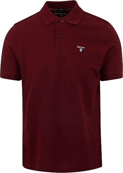 Barbour Tartan Pique Poloshirt Bordeaux - Größe XXL günstig online kaufen