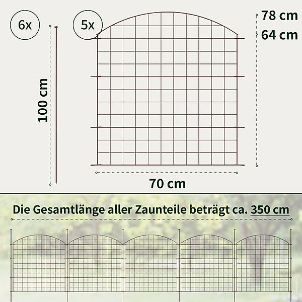 VERDOBA Zaun Teichzaun Gartenzaun Hundezaun - günstig online kaufen