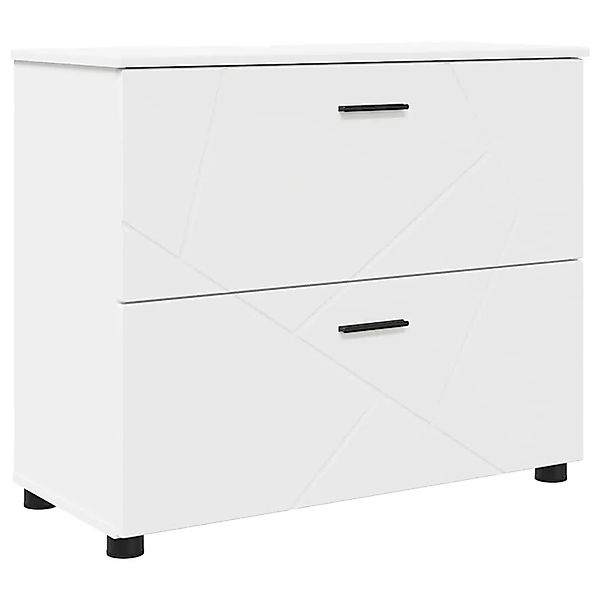 vidaXL Badezimmerschrank Weiß 76,5 x 35 x 64 cm Holzwerkstoff & Metall 8832 günstig online kaufen