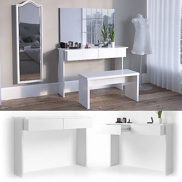 Vicco Schminktisch Azur, Weiß, 120 cm günstig online kaufen
