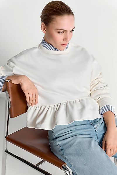 RICHROYAL Sweatshirt, Regular fit mit Volants günstig online kaufen